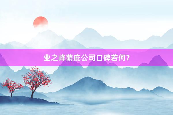 业之峰荫庇公司口碑若何？